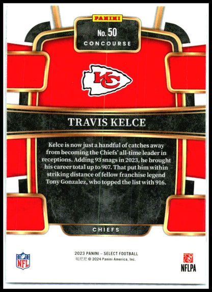 2023 Panini Select #50 Travis Kelce Kansas City Chiefs