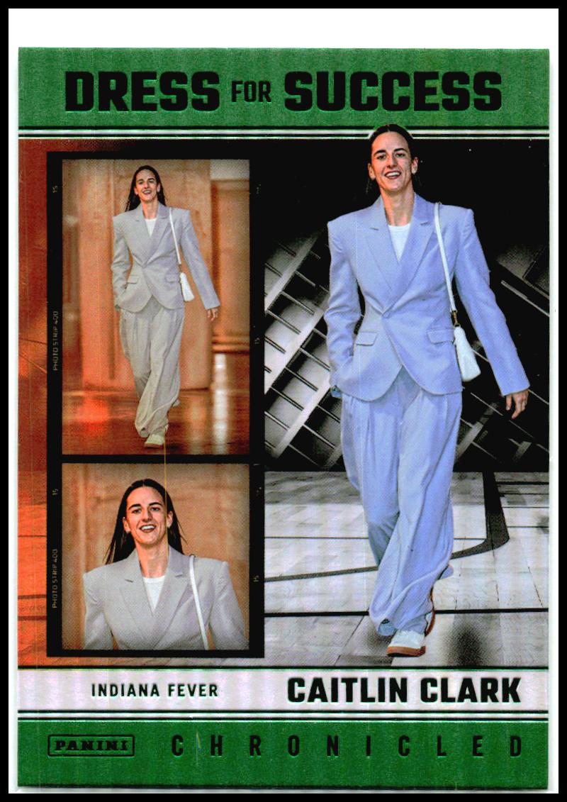 2025 Panini Caitlin Clark Chronicled Green Holo #63 Caitlin Clark Indiana Fever