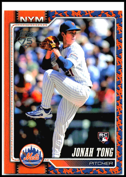 2026 Topps Team Color Border #4 Jonah Tong New York Mets