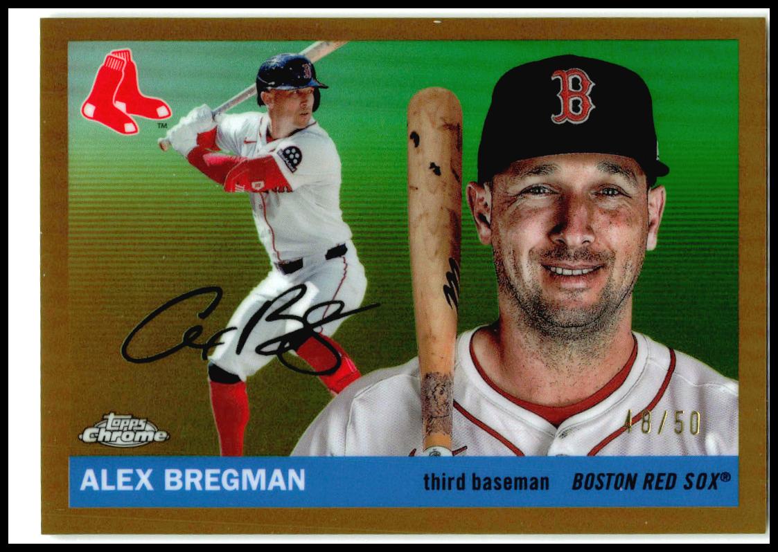 2025 Topps Chrome Platinum Gold Refractors #196 Alex Bregman #/50 Boston Red Sox