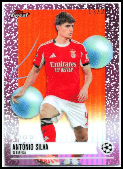 2025-26 Finest UEFA Club Orange Refractor #345 António Silva Benfica