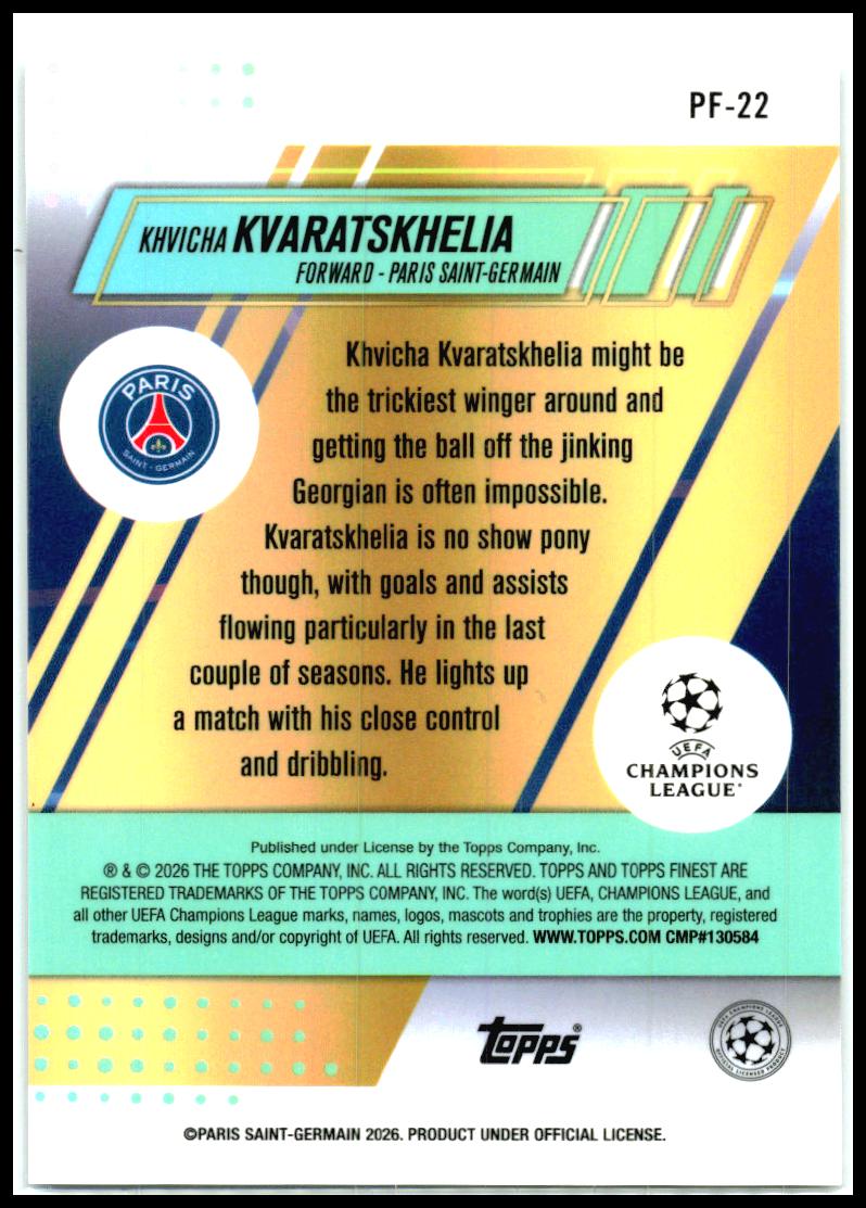 2025-26 Finest UEFA Club Prized Footballers # Khvicha Kvaratskhelia