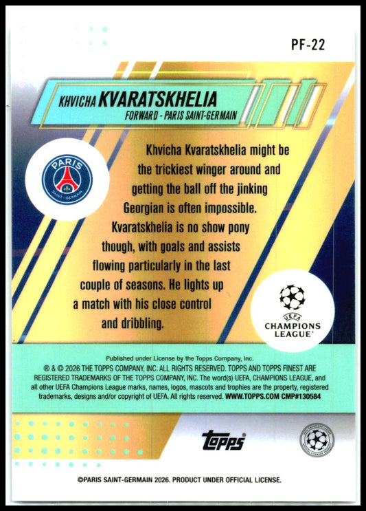 2025-26 Finest UEFA Club Prized Footballers # Khvicha Kvaratskhelia