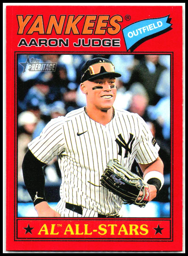 2026 Topps Heritage Red #10 Aaron Judge New York Yankees