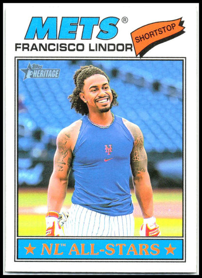 2026 Topps Heritage Image Variation #146 Francisco Lindor New York Mets