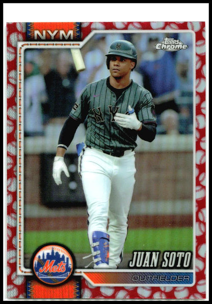 2026 Topps Chrome Baseball Seams Refractors #17 Juan Soto New York Mets