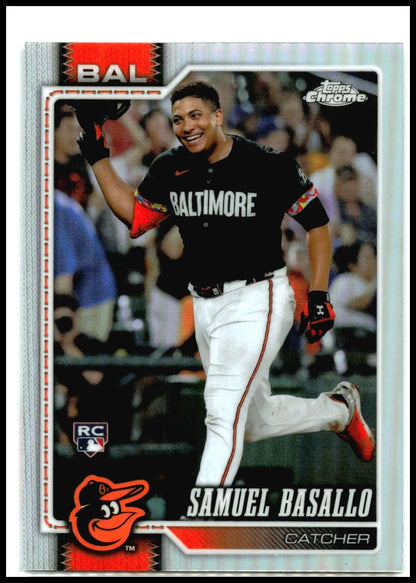 2026 Topps Chrome Refractors #7 Samuel Basallo RC Baltimore Orioles