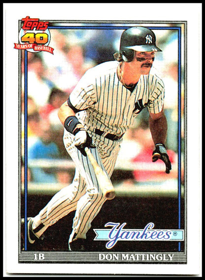 1991 Topps #100 Don Mattingly New York Yankees