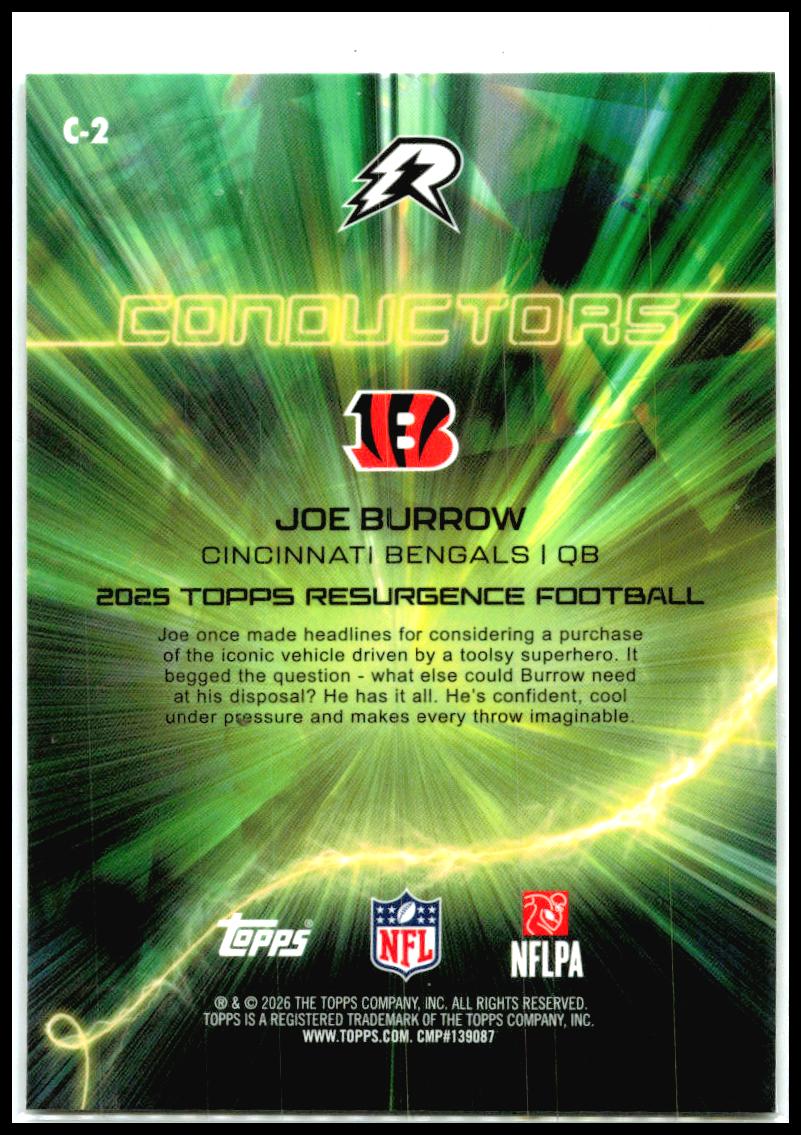 2025 Topps Resurgence Conductors #C-2 Joe Burrow Cincinnati Bengals