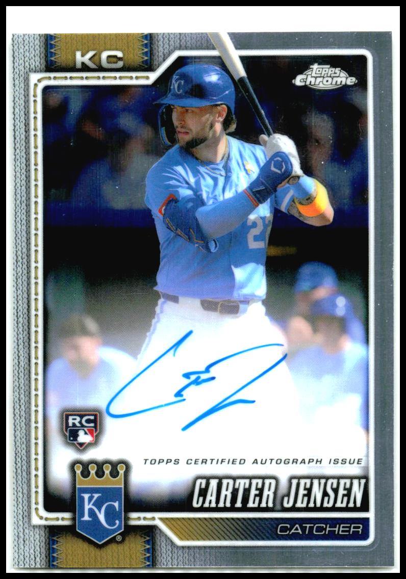 2026 Topps Chrome Rookie Autographs #RA-CJ Carter Jensen RC AU Royals