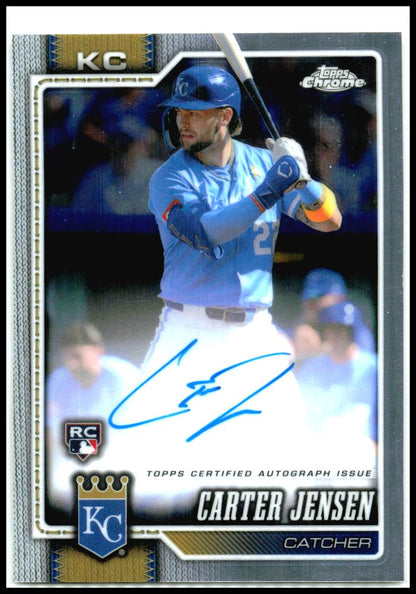 2026 Topps Chrome Rookie Autographs #RA-CJ Carter Jensen RC AU Royals