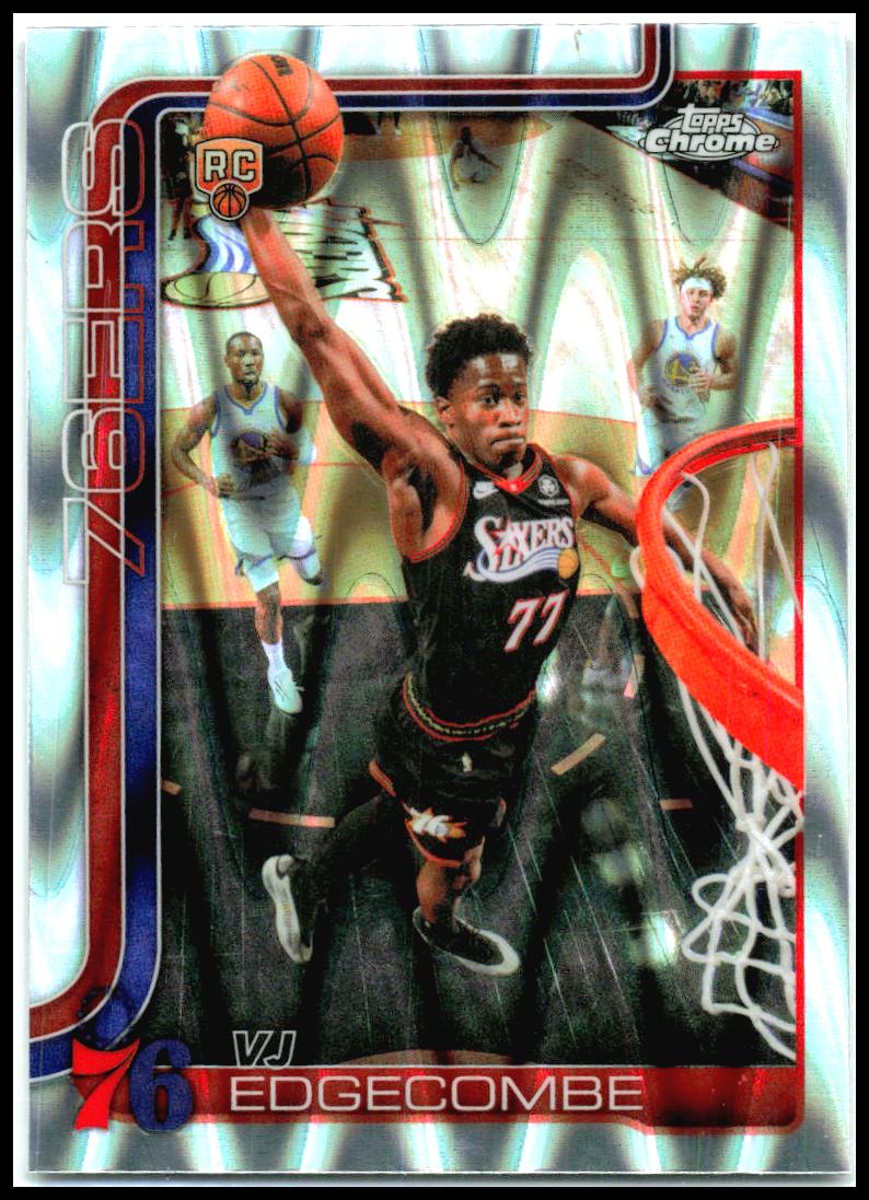 2025-26 Topps Chrome Update RayWave Refractor #153 VJ Edgecombe RC 76ers