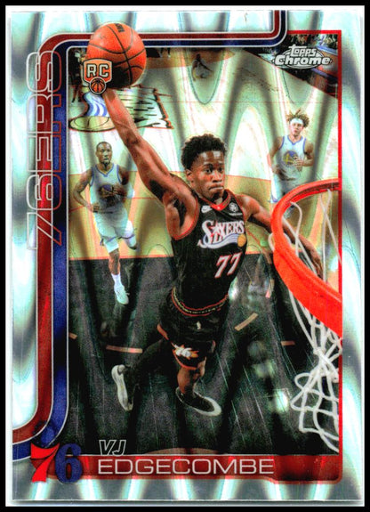 2025-26 Topps Chrome Update RayWave Refractor #153 VJ Edgecombe RC 76ers
