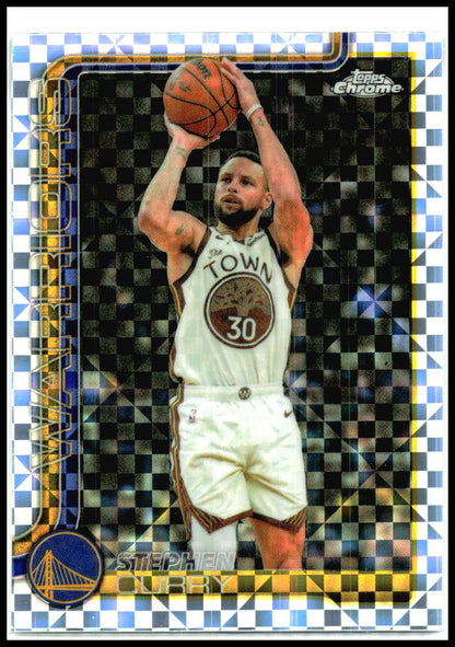 2025-26 Topps Chrome Update X-Fractor #14 Stephen Curry Golden State Warriors
