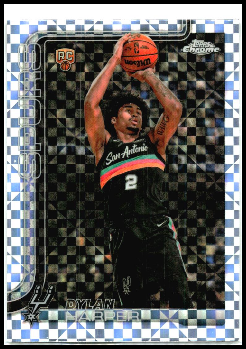 2025-26 Topps Chrome Update X-Fractor #152 Dylan Harper RC San Antonio Spurs