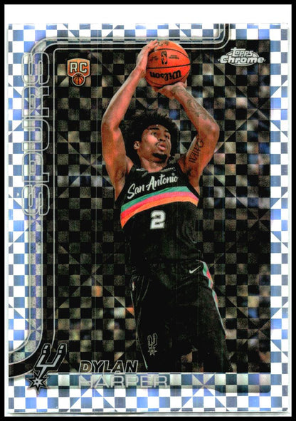 2025-26 Topps Chrome Update X-Fractor #152 Dylan Harper RC San Antonio Spurs