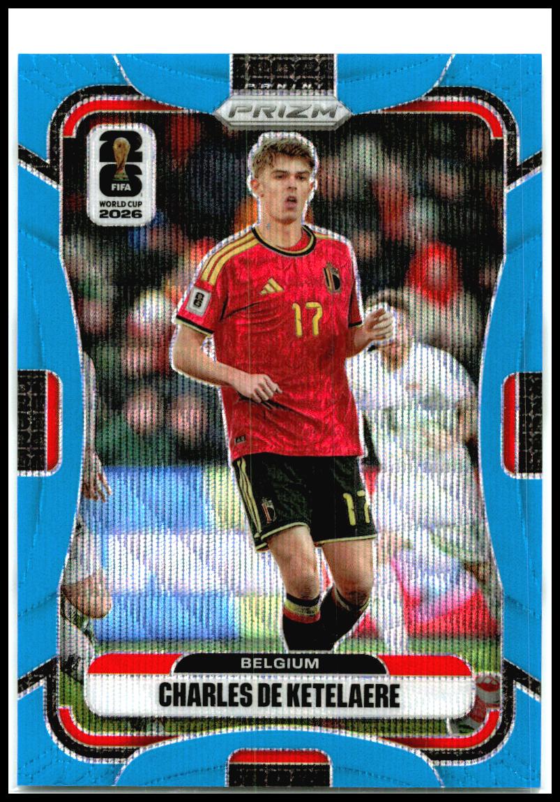 2026 FIFA World Cup Fluorescent Blue Wave /225 #156 Charles De Ketelaere Belgium