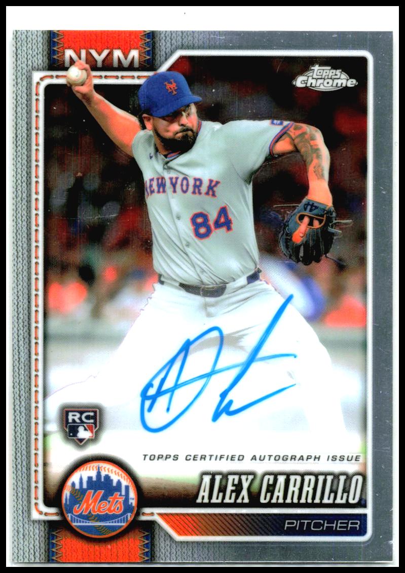 2026 Topps Chrome Auto #RA-AC Alex Carrillo AU New York Mets