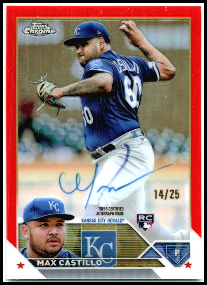 2023 Topps Chrome Update Auto Orange /25 #RA-MC Max Castillo AU Royals