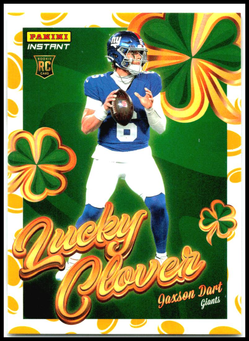 2025 Panini Instant Lucky Clover #14 Jaxson Dart New York Giants