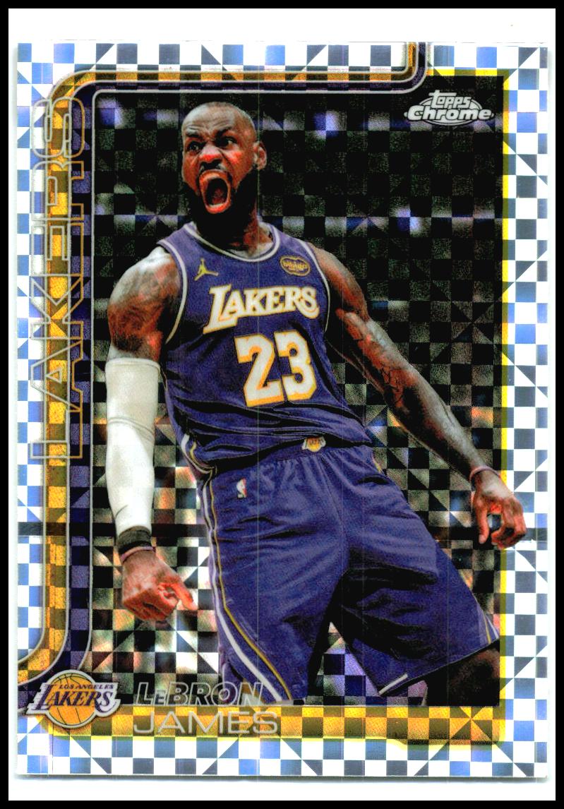 2025-26 Topps Chrome Update X-Fractor #1 LeBron James Los Angeles Lakers