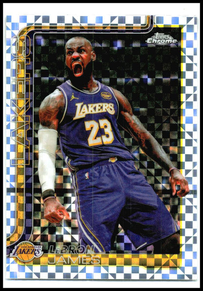 2025-26 Topps Chrome Update X-Fractor #1 LeBron James Los Angeles Lakers