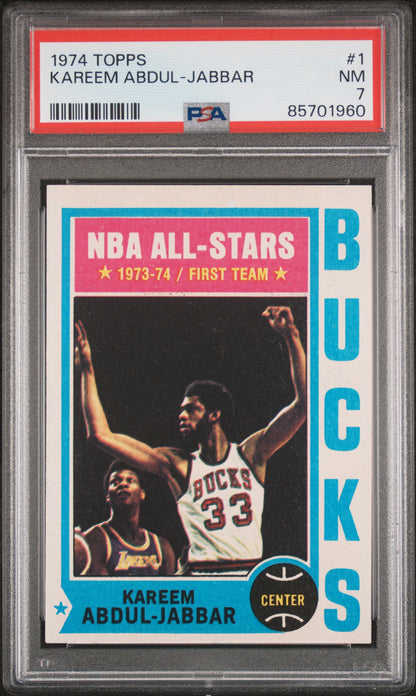 1974 Topps #1 Kareem Abdul-Jabbar