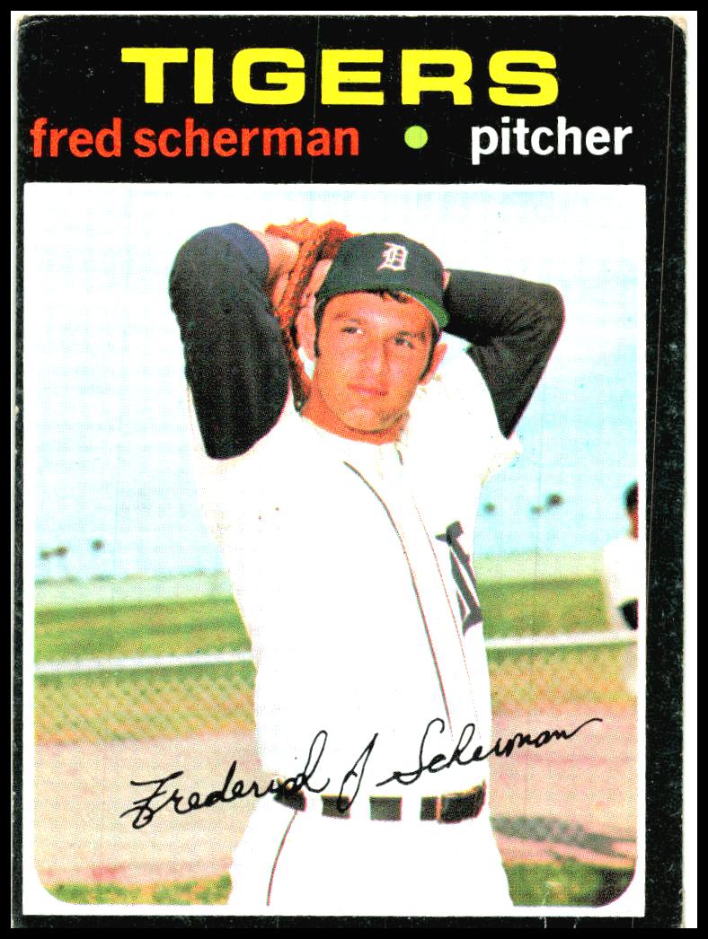 1971 Topps #316 Fred Scherman RC Detroit Tigers