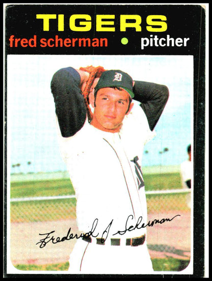 1971 Topps #316 Fred Scherman RC Detroit Tigers