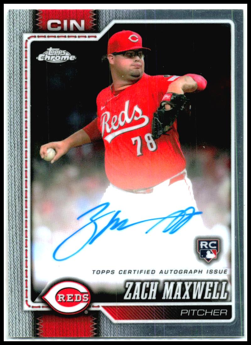 2026 Topps Chrome Rookie Auto #RA-ZM Zach Maxwell AU Cincinnati Reds