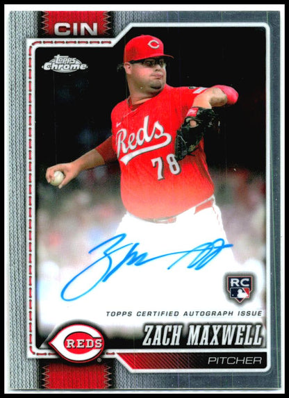 2026 Topps Chrome Rookie Auto #RA-ZM Zach Maxwell AU Cincinnati Reds