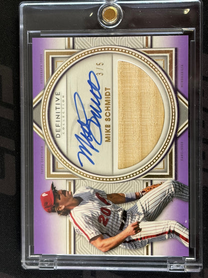 2022 Topps Definite Purple Auto Relic /5 #DARC-MSC Mike Schmidt