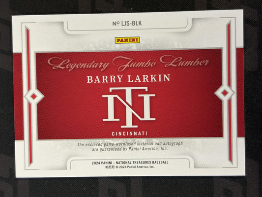 2024 National Treasuers Legendary Jumbo Lumber /35 #LIS-BLK Barry Larkin