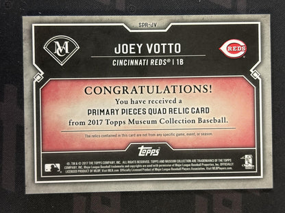 2017 Topps Museum Joey Votto Primary Pieces Quad Relic Copper /75 SPR-JV Reds