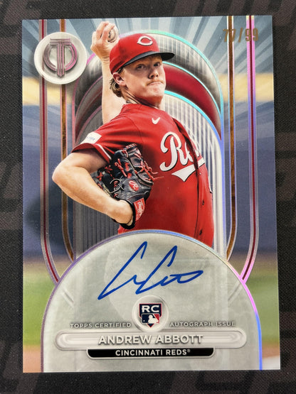 2024 Topps Tribute League Inauguration Auto /99 #LIA-AA Andrew Abbott AU Reds