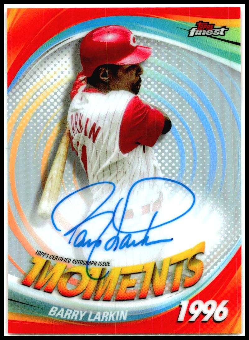 2025 Topps Finest Finest Moments Auto #FMA-BL Barry Larkin Reds