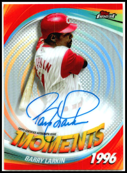 2025 Topps Finest Finest Moments Auto #FMA-BL Barry Larkin Reds