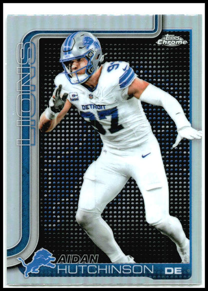 2025 Topps Chrome Lightboard Logo #104 Aidan Hutchinson Detroit Lions