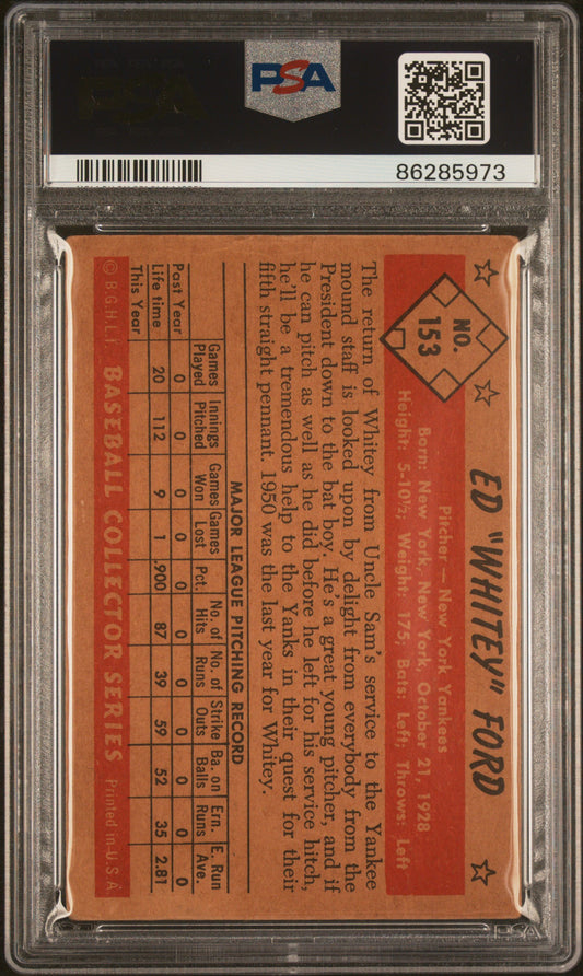 1953 Bowman Color #153 Whitey Ford PSA 1.5