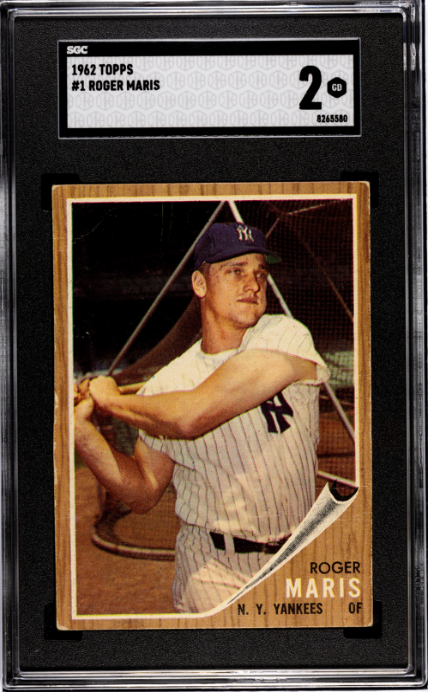 1962 Topps #1 Roger Maris SGC 2
