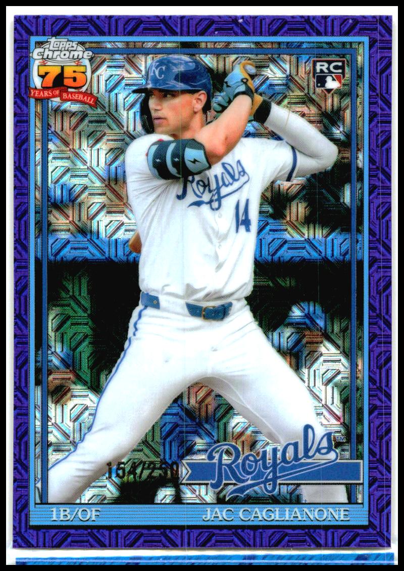 2026 Topps 1991 Chrome Purple Mojo Refractor /250 #91C-6 Jac Caglianone RC