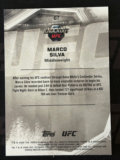 2026 Topps Knockout UFC Teal #67 Marco Silva RC #/149