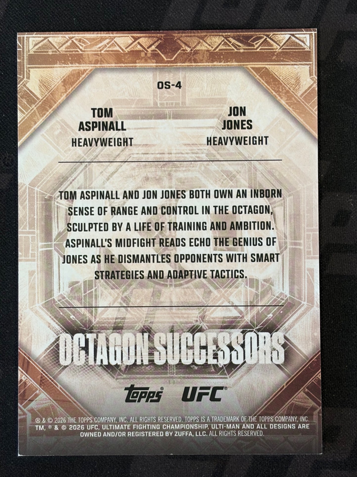 2026 Topps Knockout UFC Octagon Successors #OS-4 Jon Jones / Tom Aspinall