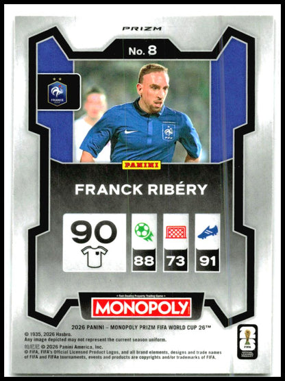2026 Panini Prizm Monopoly FIFA World Cup Red Prizms #8 Franck Ribery France