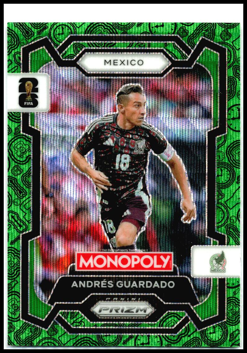 2026 Panini Prizm Monopoly FIFA World Cup Green Wave Prizms #55 Andrés Guardado