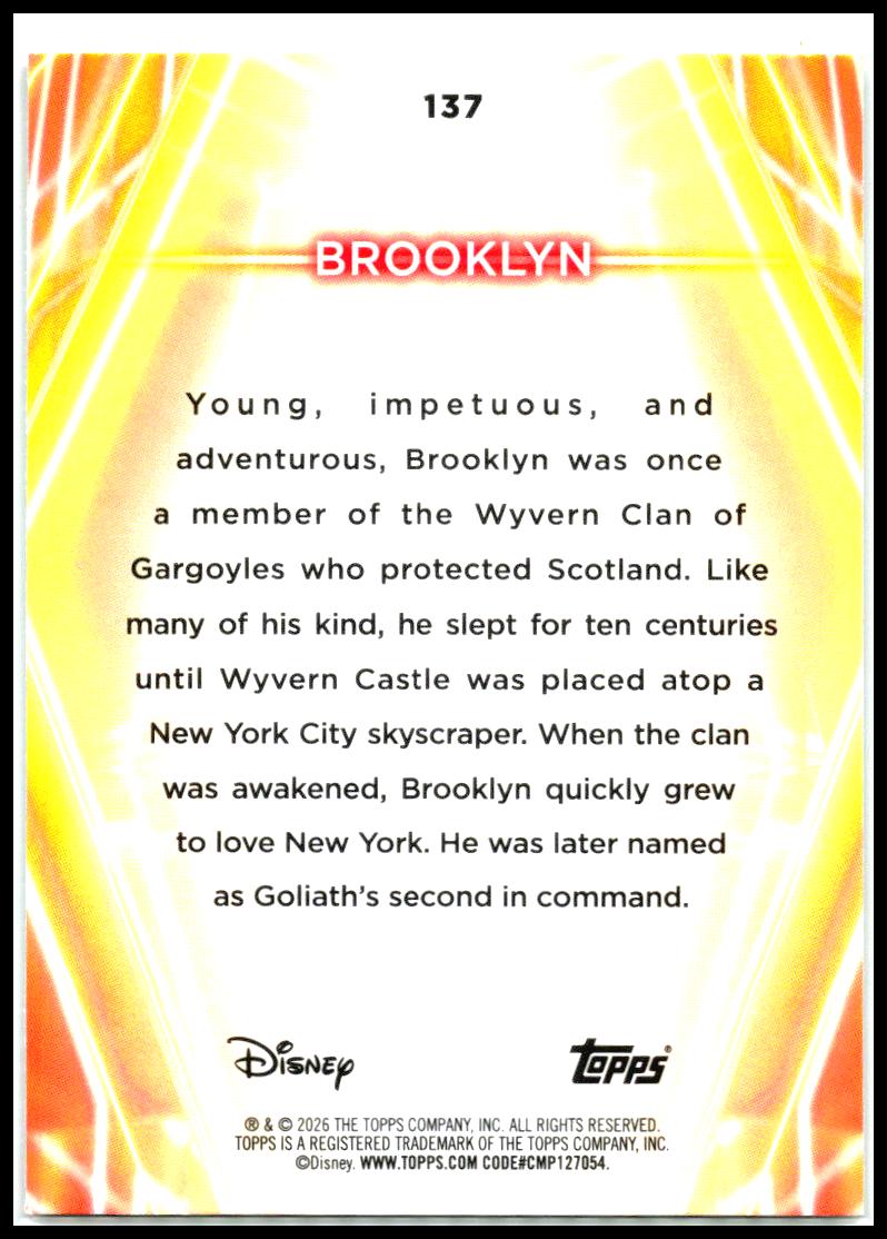 2026 Topps Disney Neon Snow Caps #137 Brooklyn