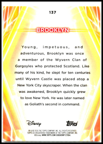 2026 Topps Disney Neon Snow Caps #137 Brooklyn