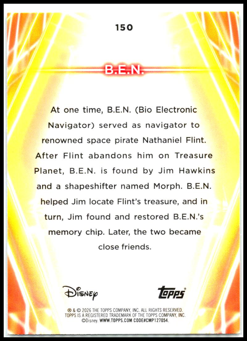 2026 Topps Disney Neon #150 B.E.N.