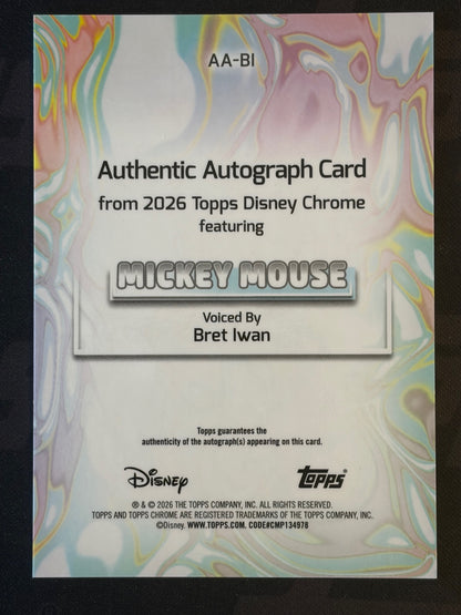 2026 Topps Chrome Disney Authentic Autographs #AA-BI Bret Iwan