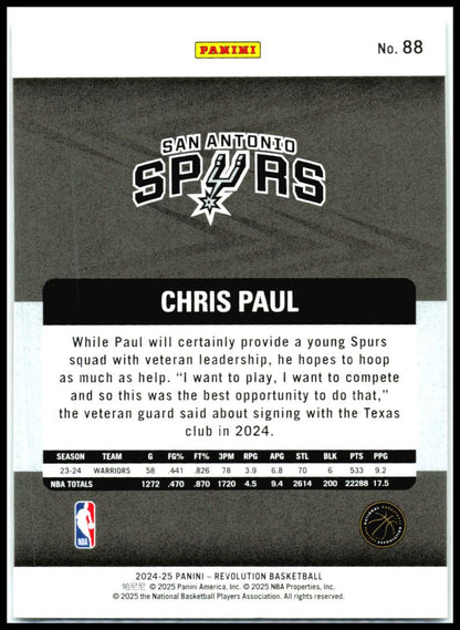 2024-25 Panini Revolution #88 Chris Paul San Antonio Spurs